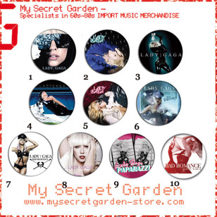 Lady Gaga- The Fame, Poker Face / The Fame Monster Pinback Button Badge Set 1a or 1b ( or Hair Ties / 4.4 cm Badge / Magnet / Keychain Set )